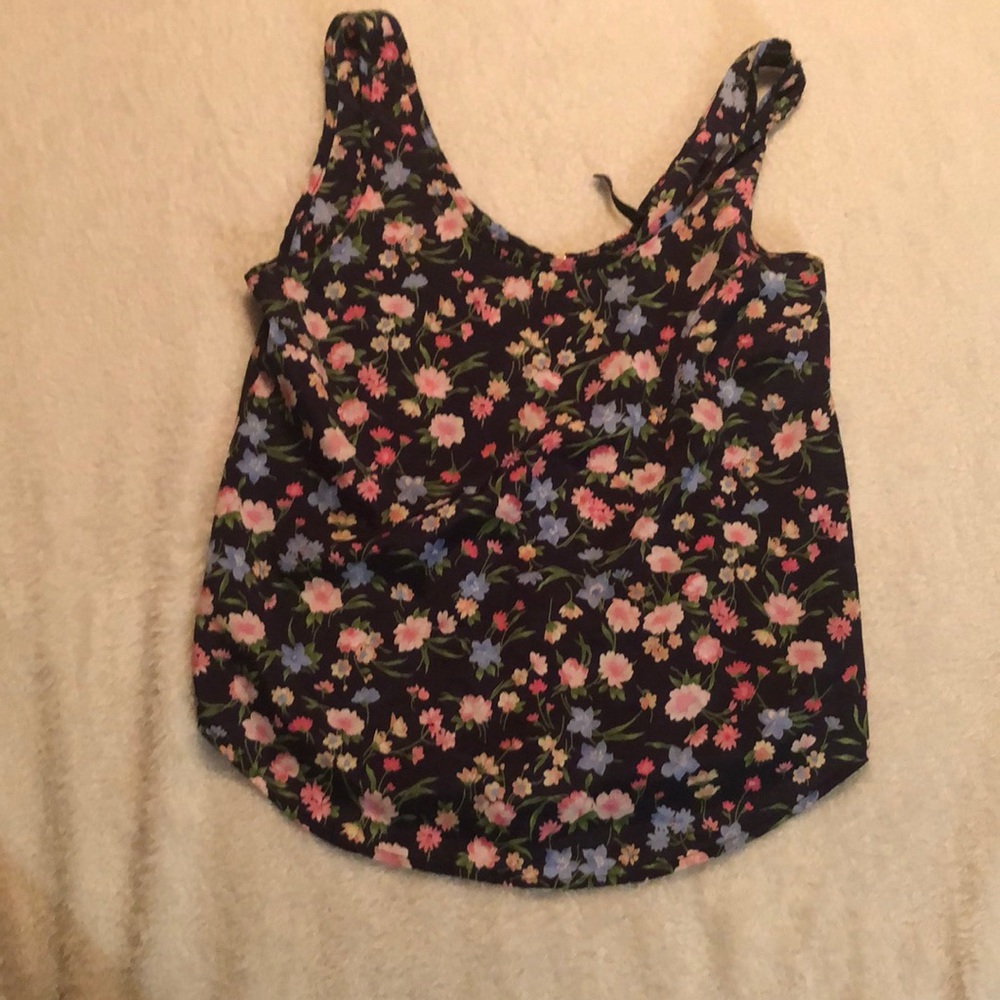 Black floral shirt